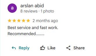 google review for kamran crane rental in al quoz