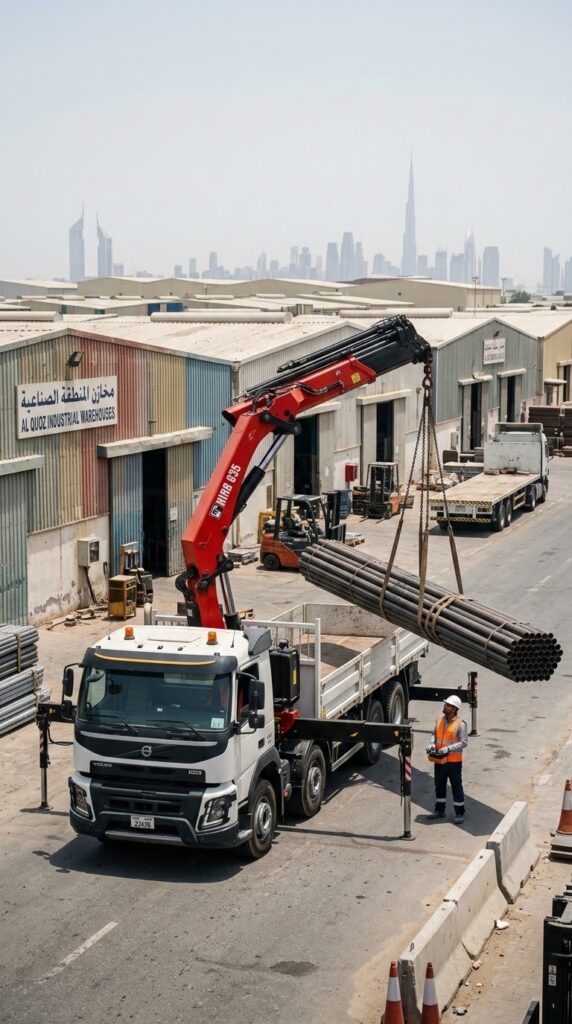 hiab truck rental in al quoz