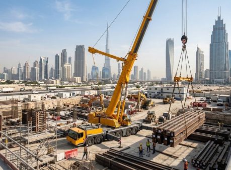mobile crane in shaikhzayed road area dubai