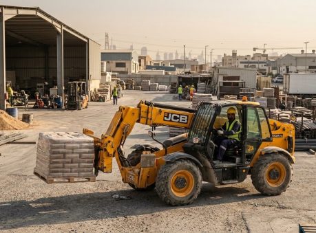 jcb boom loader pallet handling al quoz