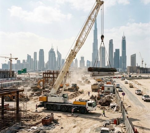 mobile crane rental in dubai indrutial area